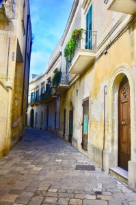 Empty streets of Lecce