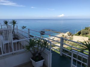 View from our room in Tropea Italy Touring Southern Italy